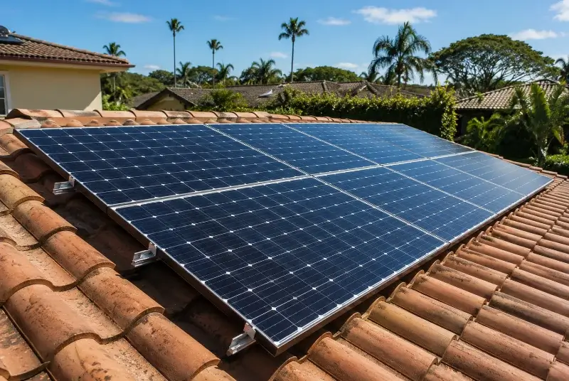 Installation de panneaux solaires à Lacq